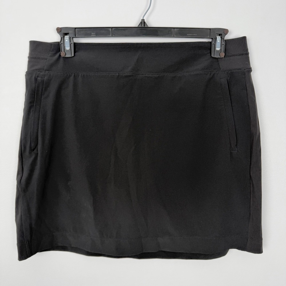 Athleta Soho Skort Black Activewear Skirt with Built-in Shorts 16T 657678-00